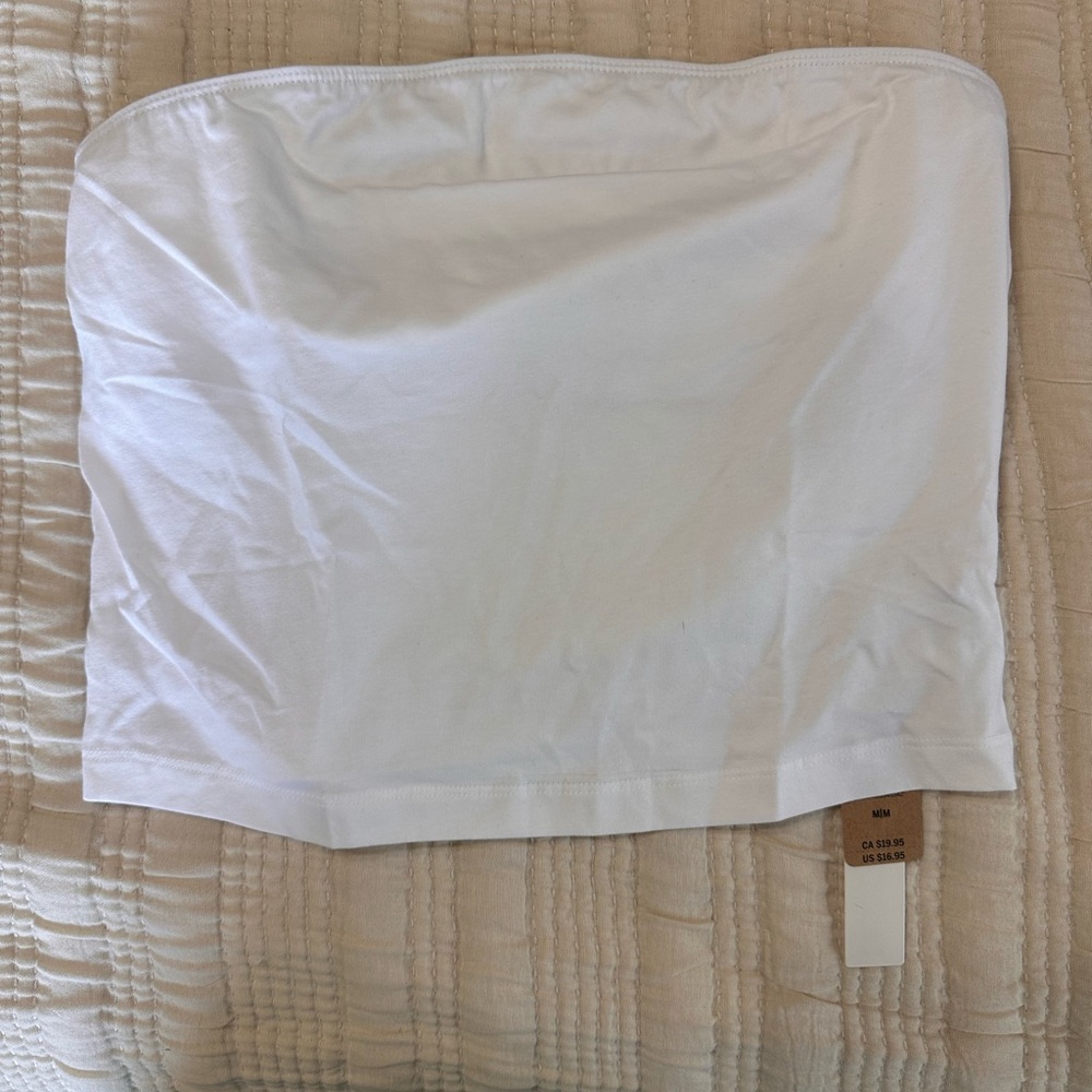 NWT Pink Victoria secret lightly lined  White Tube Top size medium
